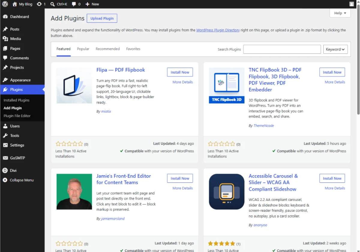 wordpress client marketing vales